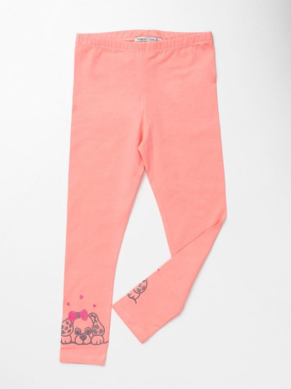 Wholesale Peach Cotton Leggings For Girl