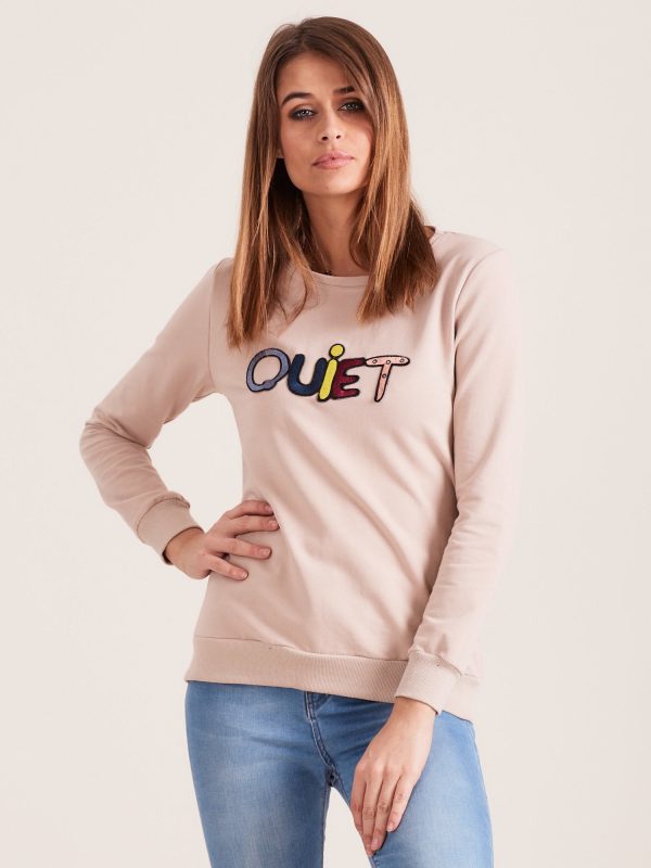 Wholesale BEIGE SWEATSHIRT QUIET