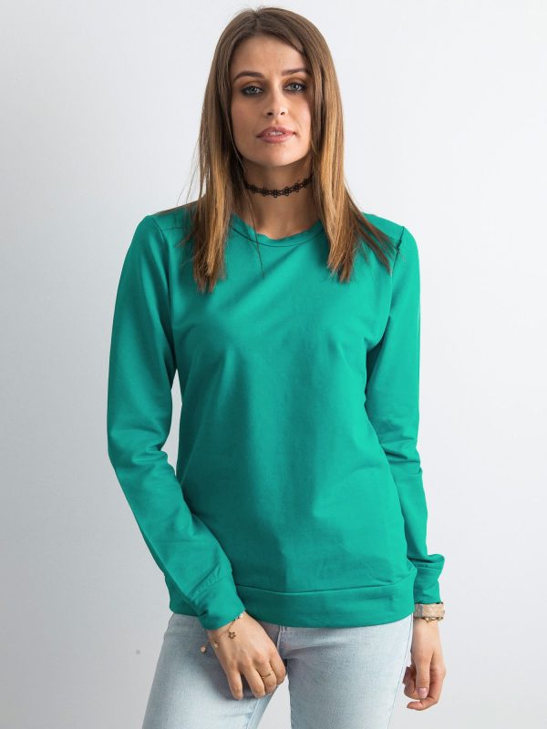 Wholesale Dark green sweatshirt for women basic