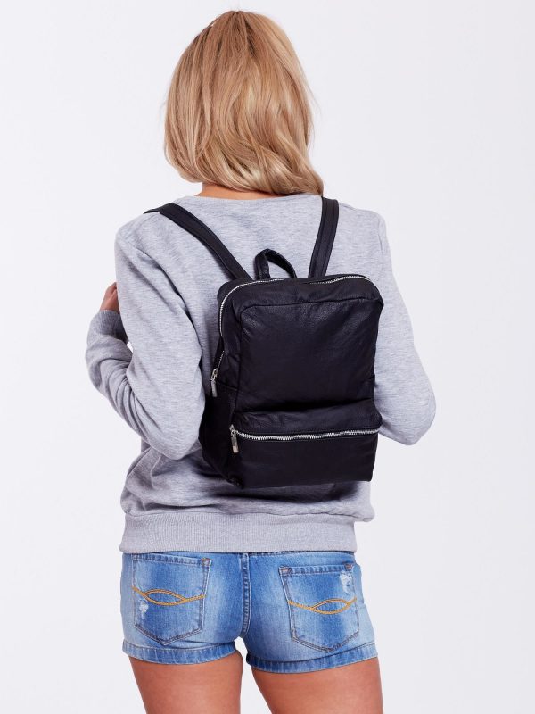 Wholesale Black Leather Backpack