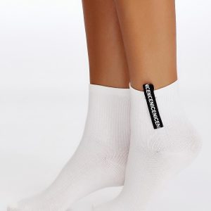 Wholesale FULLOFF White socks with decorative ribbon