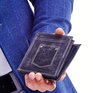 Wholesale Black Men's Wallet with Patch