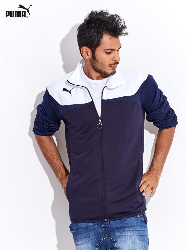 Wholesale PUMA White-Navy Sweatshirt Men's Sports Sweatshirt