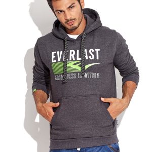 Wholesale EVERLAST Men's Graphite Hooded Sports Sweatshirt