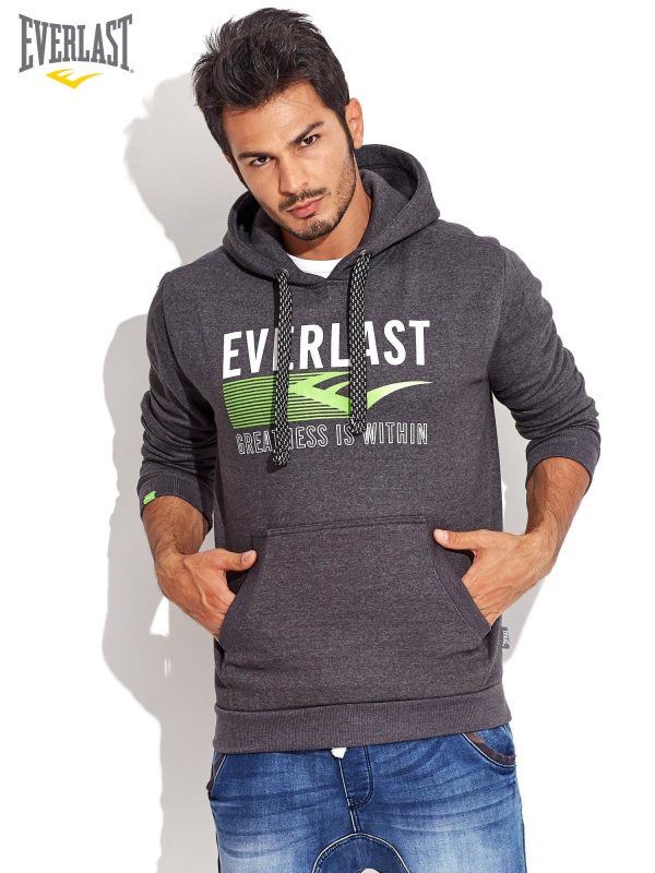 Wholesale EVERLAST Men's Graphite Hooded Sports Sweatshirt