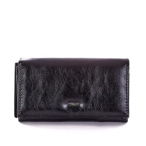 Wholesale Women's black wallet with compartments