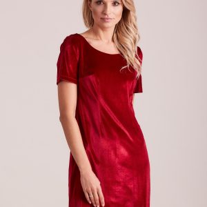 Wholesale Burgundy velvet dress PLUS SIZE