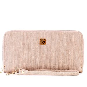 Wholesale Dark beige wallet with detachable handle