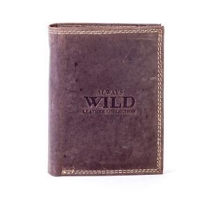 Wholesale Brown Genuine Leather Wallet with Embossing