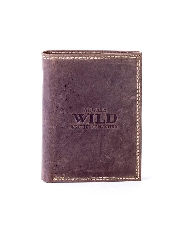 Wholesale Brown Genuine Leather Wallet with Embossing