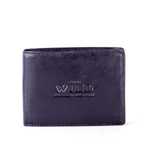 Wholesale Men's Black Leather Wallet with Embossing