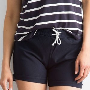 Wholesale Navy blue shorts with stripes