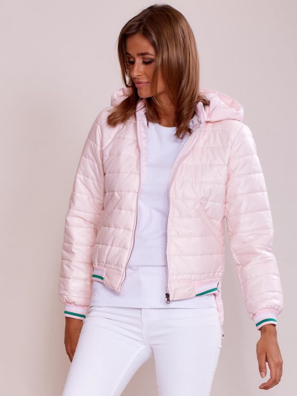 Wholesale Light pink jacket with longer back