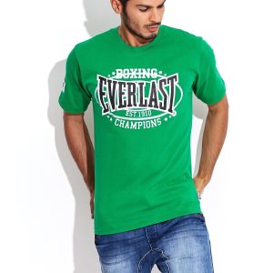 Wholesale EVERLAST Men's Green T-Shirt with Sport Print