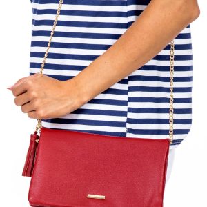 Wholesale Soft red handbag with tasseel