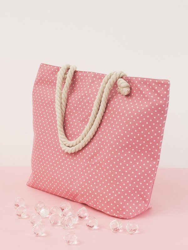 Wholesale Pink large polka dot bag