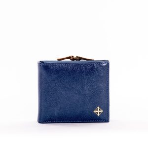 Wholesale Small elegant blue wallet with decorative biglem