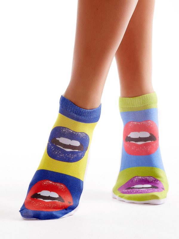 Wholesale Short socks with lip print