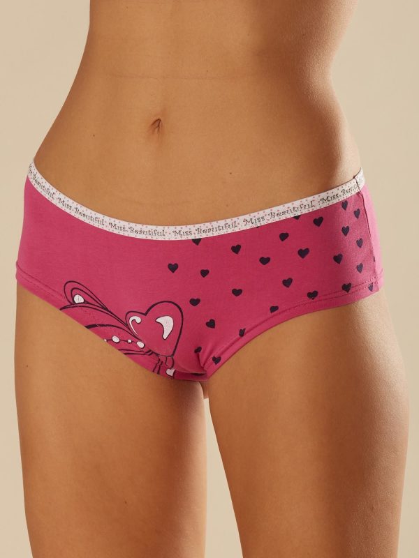 Wholesale Fuchsia Printed Cotton Panties