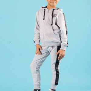 Wholesale Grey children's set with eco leather inserts