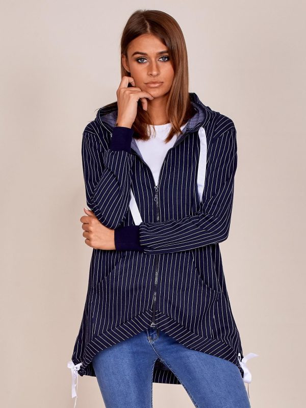 Wholesale Navy blue cardigans with hood