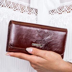 Wholesale Brown Butterfly Ladies Wallet