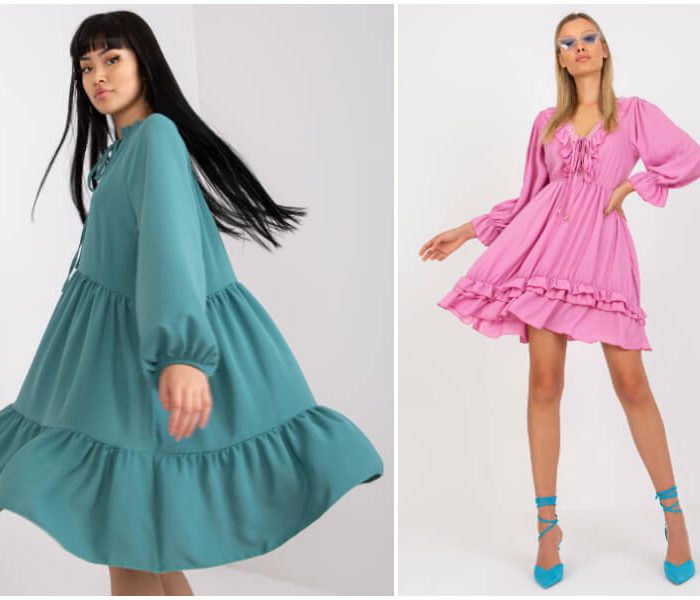 Dresses with flounces in wholesale – models perfect for summer