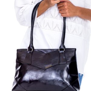 Wholesale Black Eco Leather Ladies Handbag