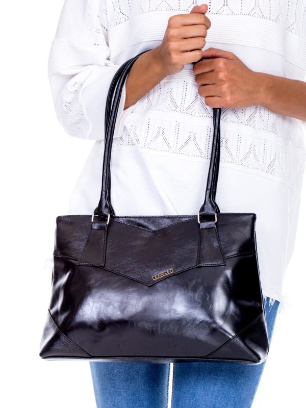 Wholesale Black Eco Leather Ladies Handbag