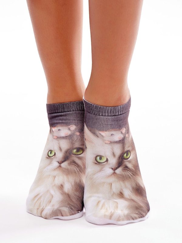 Wholesale Brown 3D Printed Women's Cat Feet