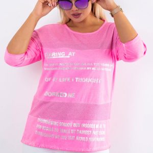 Wholesale Fluo pink tunic Merciful PLUS SIZE