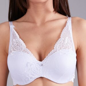 Wholesale White bra with lace straps