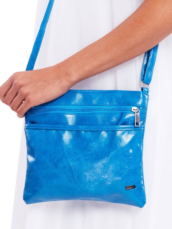 Wholesale Blue Glossy Messenger Bag