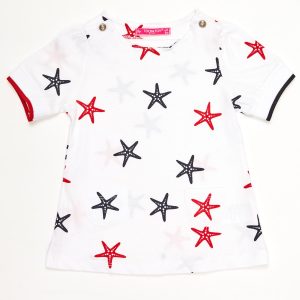 Wholesale White girl tunic with stars