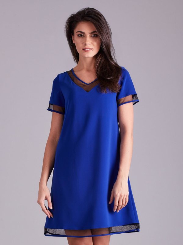 Wholesale Cobalt Trapezoidal Dress