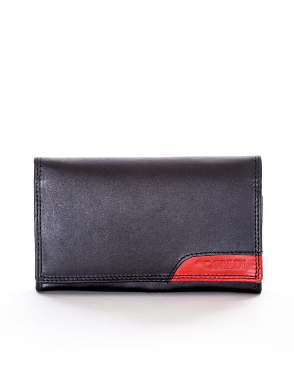 Wholesale Black wallet with red insert