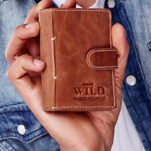 Wholesale Light Brown Leather Wallet with Flip