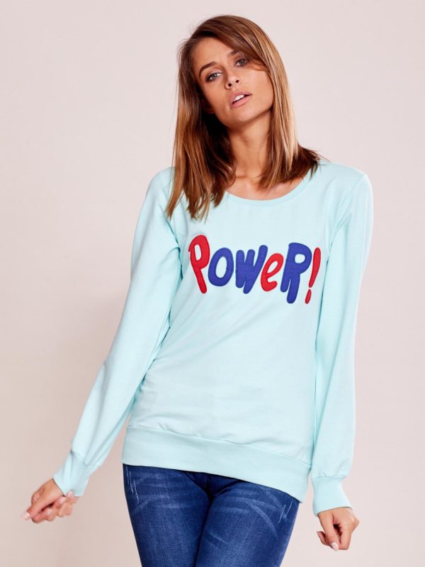 Wholesale Mint lightweight sweatshirt with power