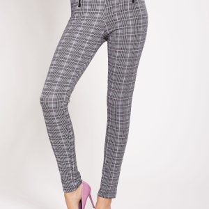 Wholesale Grey Checkered Women's Pants