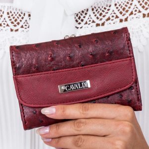 Wholesale Maroon Women's Wallet in Embossed Patterns