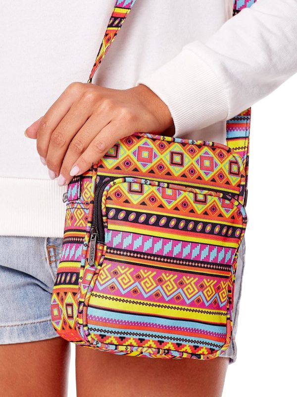 Wholesale Fabric Messenger Messenger with Colorful Geometric Patterns