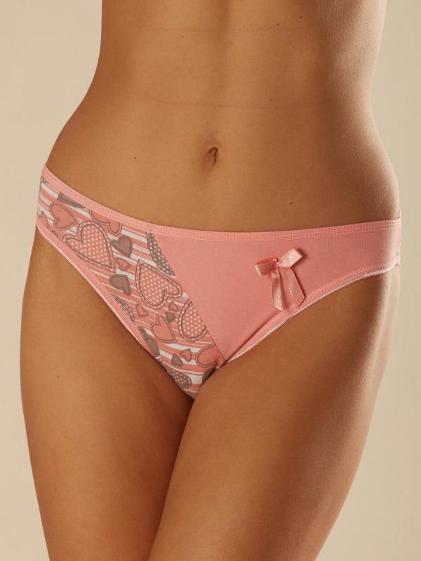 Wholesale Peach Cotton Print Panties