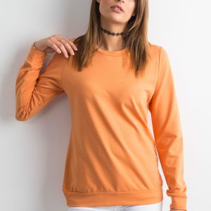 Wholesale Light orange sweatshirt for women basic