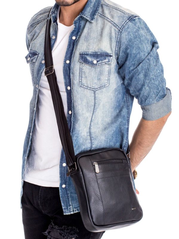 Wholesale Men's Black Shoulder Bag