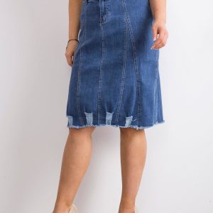 Wholesale Blue Plus Size Denim Skirt