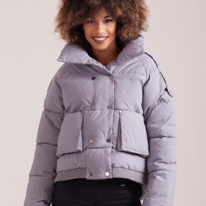 Wholesale Grey Short Down Jacket