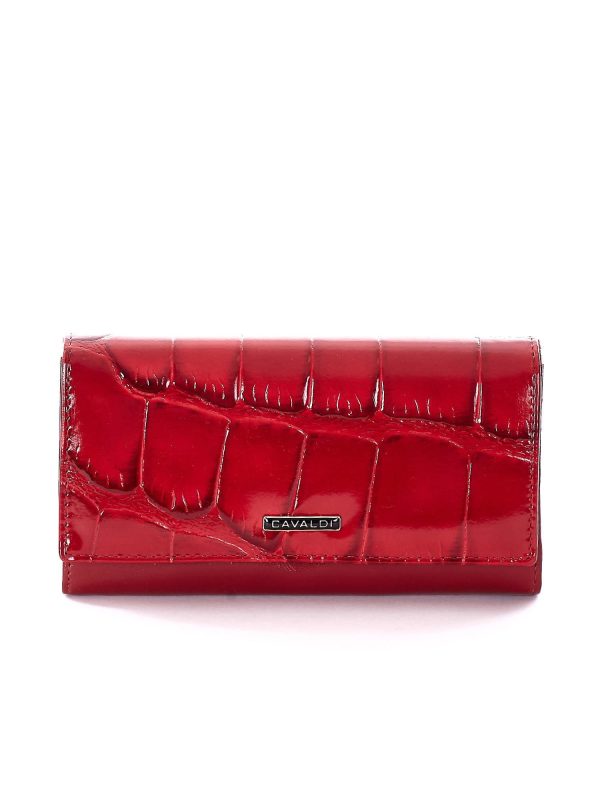 Wholesale Red Wallet with Animal Leather Motif