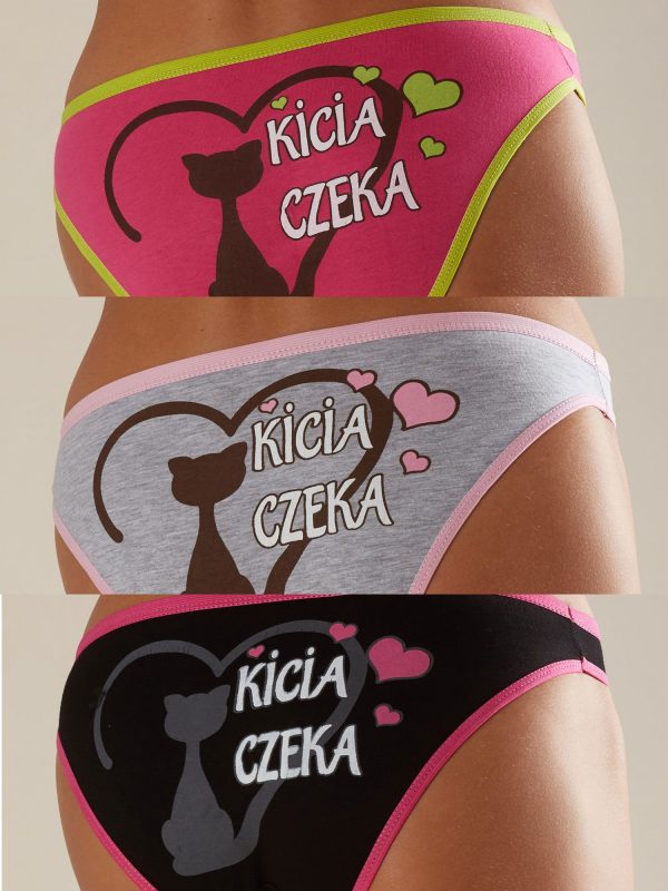 Wholesale Cotton Printed Panties 3-Pack