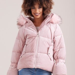 Wholesale Pink Velvet Down Jacket