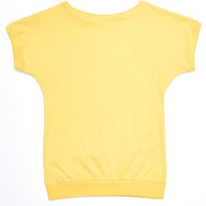 Wholesale Yellow Cotton Girl's Blouse with Palm Tops